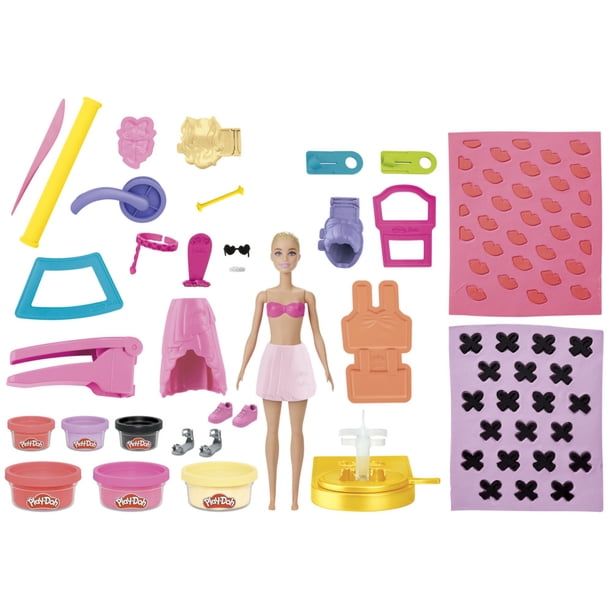 Play-Doh Barbie Pack De Accesorios Flores Y Rosas – Set De Manualidades Con 4 Hojas De Patrón Y 8 Herramientas, Ideal Para Niños De 5 Años O Más