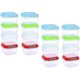 thumbnail image 1 of (Paquete de 16 mini) Cajas pequeñas para guardar comida de bebé, cajas de plástico transparente con tapas herméticas Cs_Lucky_B, 1 of 5