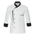 thumbnail image 6 of ZALDITA Unisex Chef Jacket Cooking Coats Canteen Work Chef Coat Hotel Restaurant Work Uniform White XXL, 6 of 7