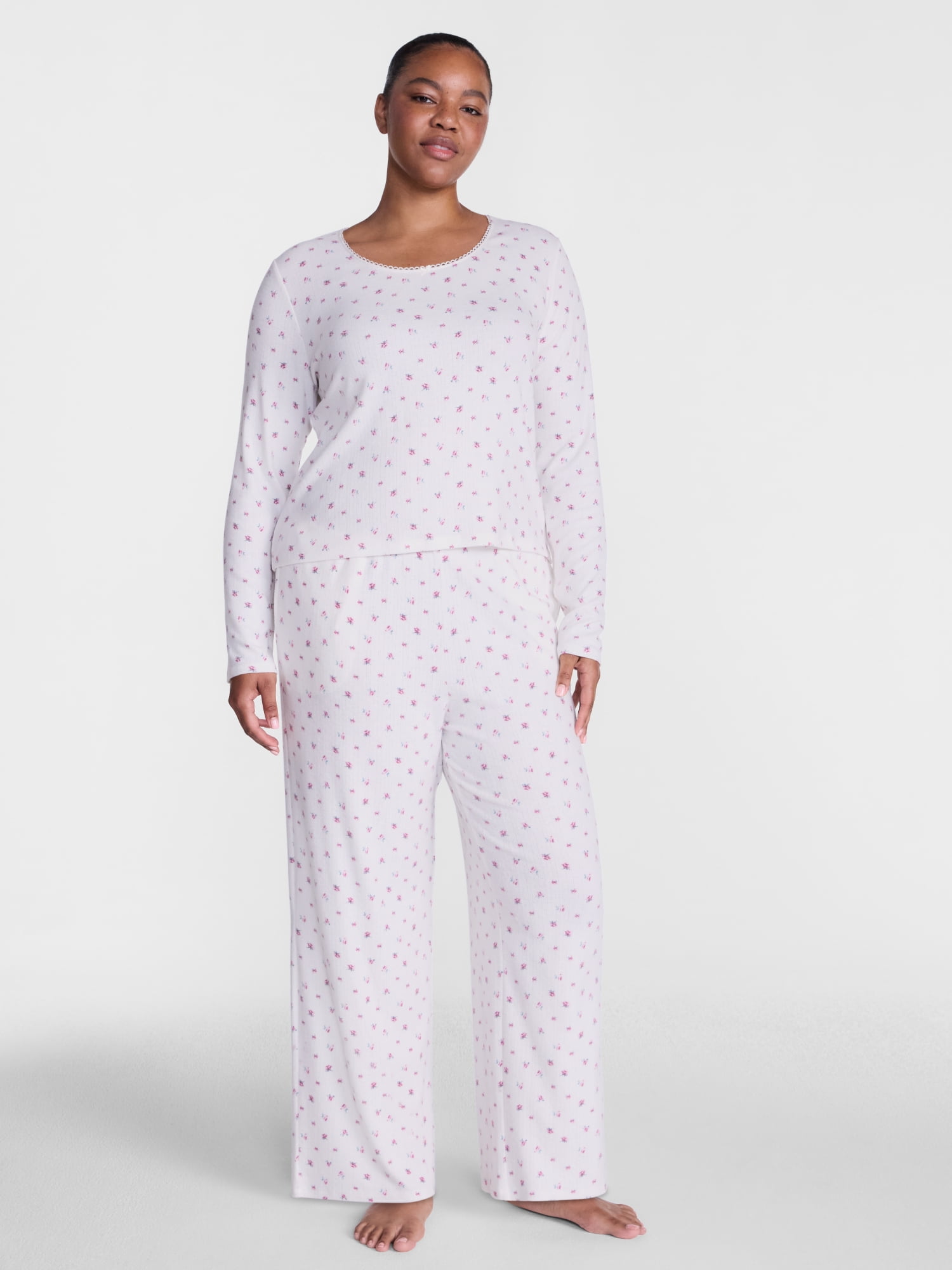 Joyspun Women’s Pointelle Sleep Top Sizes XS-2X