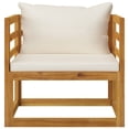 thumbnail image 6 of vidaXL Patio Chair with Cream Cushions Solid Acacia Wood, 6 of 6