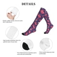 thumbnail image 5 of Lsque red Skull flower Pattern Sport Compression Socks for Men & Women 15-20 mmHg Knee High Nurse Pregnant Running Medical and Travel Athletic, 5 of 6