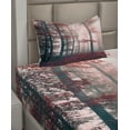thumbnail image 2 of Ambesonne Forest Fitted & Top Sheet Set with Sham, Autumn Fall Nature Woods, Brown Grey and Red, 2 of 4