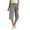 Gray, variant on SwiftWear Women's Linen-Like Drawstring Capri Pants Plus Size Elastic Waist Pocket Casual Capris Breathable Loose Fit Cropped Pants S-5XL