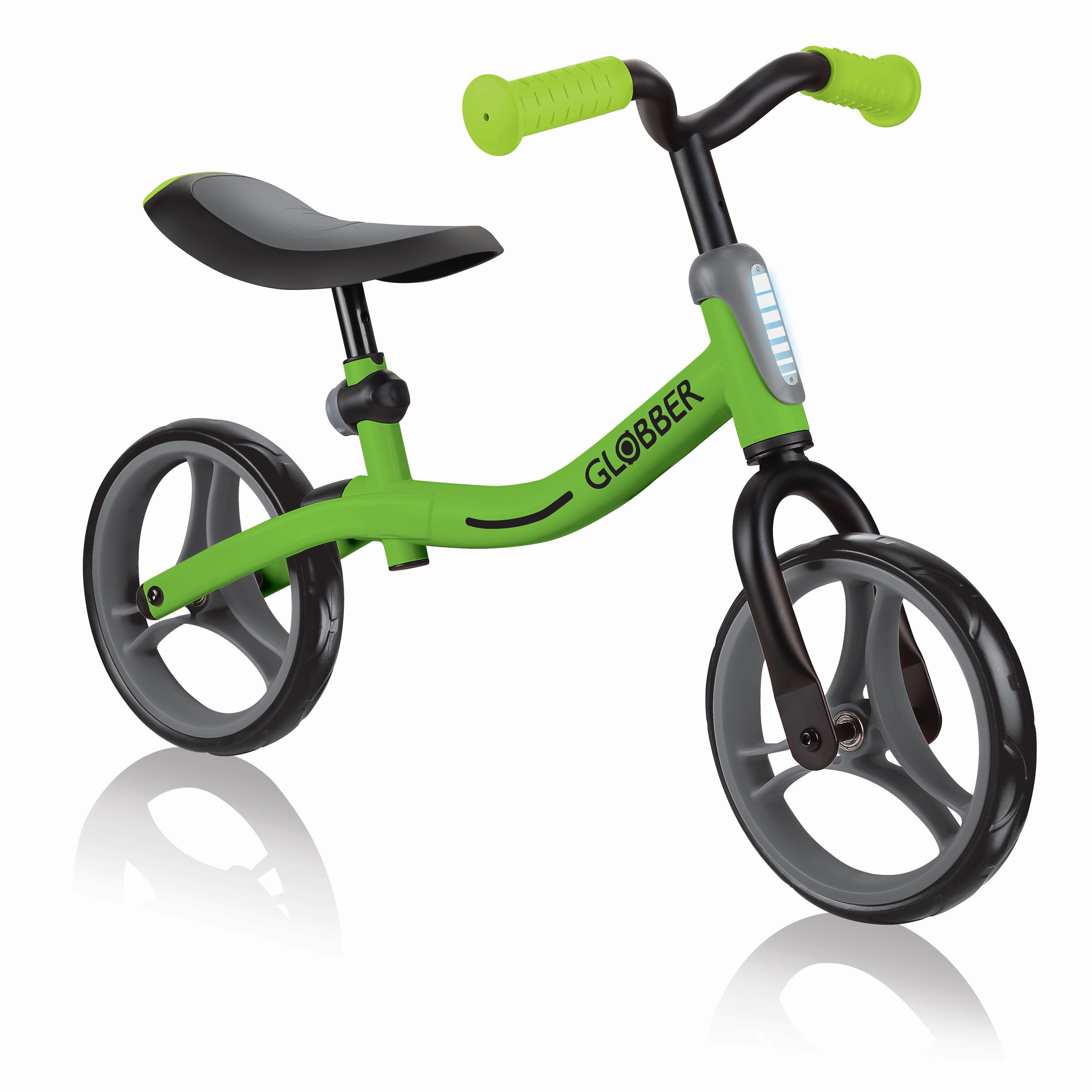 Black and Blue Globber GO BIKE Adjustable Balance Training Bike for Toddlers