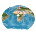 thumbnail image 3 of Kll 48" Christmas Tree Skirt Earth View World Map Xmas Tree Skirts Mat For New Year Xmas Holiday Party Indoor Outdoor Home Decoration, 3 of 9