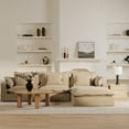 thumbnail image 6 of Moe's Home Collection Olivia Right Arm Facing Sand Fabric One Arm Chairs, 6 of 6