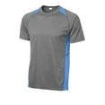thumbnail image 5 of Sport-Tek ST361 Mens Heather Colorblock Contender Tees, Vintage Heather & Carolina Blue - Extra Small, 5 of 6