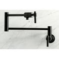 thumbnail image 2 of Kingston Brass KS4100ML Milano Two-Handle 1-Hole Wall Mount Pot Filler Faucet in Matte Black, 2 of 8