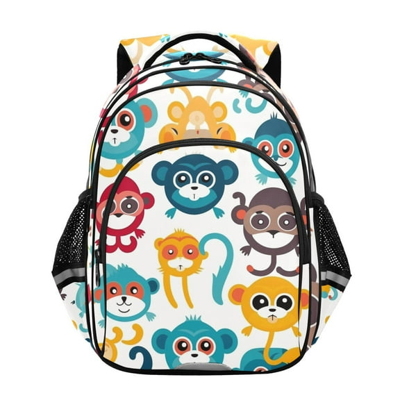 ALAZA Cute Cartoon Monkey School Backpack Elementary Bag Bookbag Travel Rucksack