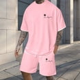 thumbnail image 2 of RUTAYY Men's Outfits Tracksuit Summer Sports Casual 2 Piece Short Sleeve Round Neck T-Shirts Shorts Sportswear Large Size Holiday Chic Clothing Sets, 2 of 5