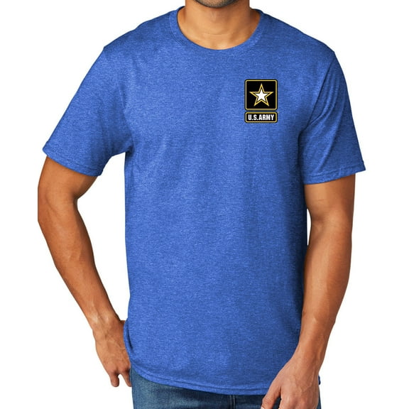 US Army Military Men's TriBlend Tee Shirt, Small Heather Royal