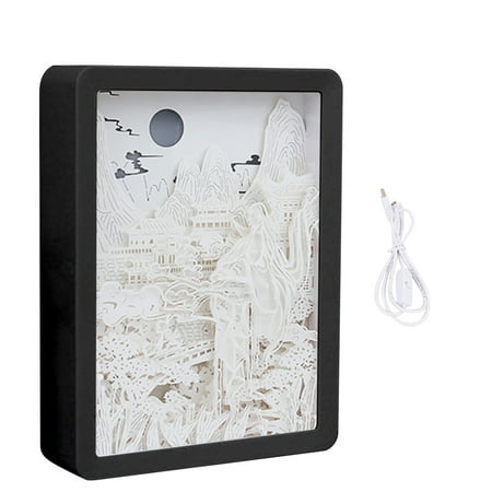 

Christmas Saving Clearance! Sruiluo Mothers Day Gifts Aesthetic Room Decor Papercut Light Boxes 3D Shadow Box Paper Carving Lamp USB Power Night Light Gifts for Mom Kids Friends Graduates