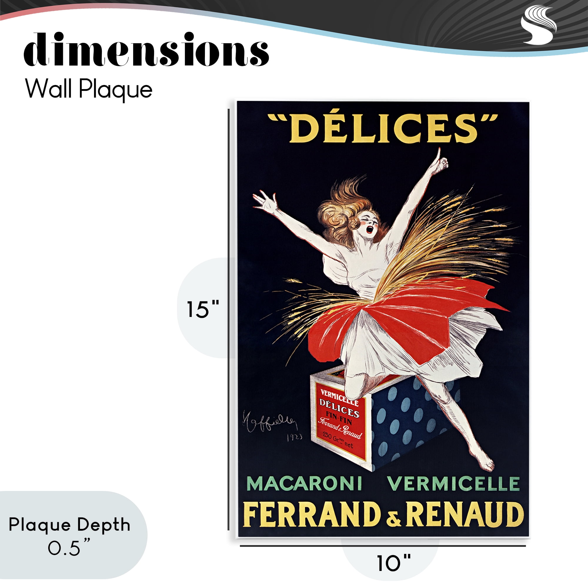 Stupell Industries Vintage Dancer Food Advertisement Wall Plaque Art, design by Leonetto Cappiello