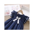 thumbnail image 4 of Toddler Girls Dress A-Line Short Sleeve Bow-knot Sundres, 4 of 5