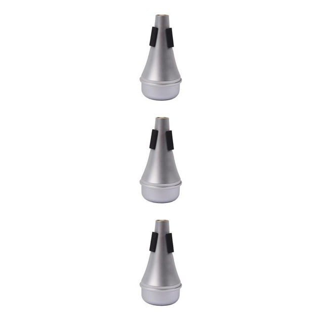 ZLight Sax Saxophone Supplies Rubber Plug Practicing Prop Trumpet Mute Straight Replaced Part Musical Gear Sound Dampener Silver 3Set