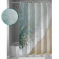 thumbnail image 3 of 72x78 Inch Shower Curtain Green Coastal Bathroom Decor Waterproof Fabric Bathtub Bath Curtains Decorative Summer Beach Nautical Ocean Extra Long Shower Curtain Set with Hooks, 3 of 6