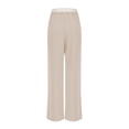 thumbnail image 5 of Multi-Pocket Slacks MIUOWANP Women's Solid Color Fashionable And Comfortable High Waisted Workwear Pants With 8 Pockets For Casual Wear Beige XXL, 5 of 5