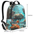 thumbnail image 4 of Lsque Underwater Swimming Guinea Pig Pattern Backpack – School Travel Canvas Daypack with Ergonomic Padded Straps, Multiple Compartments & Leather Handle, 4 of 5