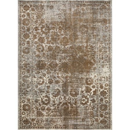 Loomaknoti Aysal Alazah 9' x 12' Oriental Indoor Polypropylene Area Rug , Beige/Cream
