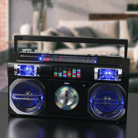 Studebaker - Master Blaster CD-RW/CD-R/CD-DA Boombox with AM/FM Radio - Black