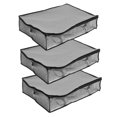 thumbnail image 1 of 3Pcs Durable Clothes Storage Bin Foldable Storage Basket Underbed Storage Bag, 1 of 7