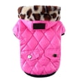 thumbnail image 2 of KEINXS Cute Warm Coat Jacket Faux Pockets Fur Trimmed Dog Hoodies Costume Large Puppy Dog Vest Pink XL, 2 of 10
