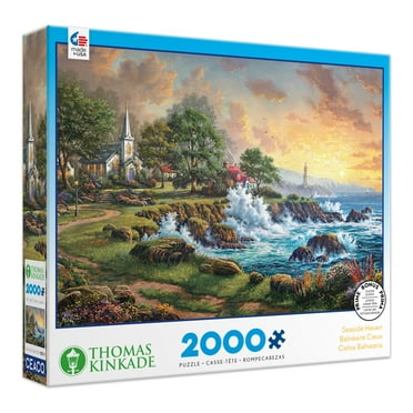 Ceaco Thomas Kinkade Seaside Haven Interlocking Jigsaw Puzzle, 2000 Piece