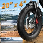 Electric Bike for Adults, PEAK 1500W, 20 Fat Tire, 48V 20Ah 30MPH Off-Road Ebike, Full Suspension E-Mountain Bike UL2849