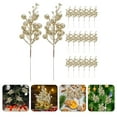 thumbnail image 4 of LOLIPPYY 20pcs Christmas Glitter Berry Stems Artificial Picks for Holiday Tree Decorations and Festive Crafting, 4 of 7
