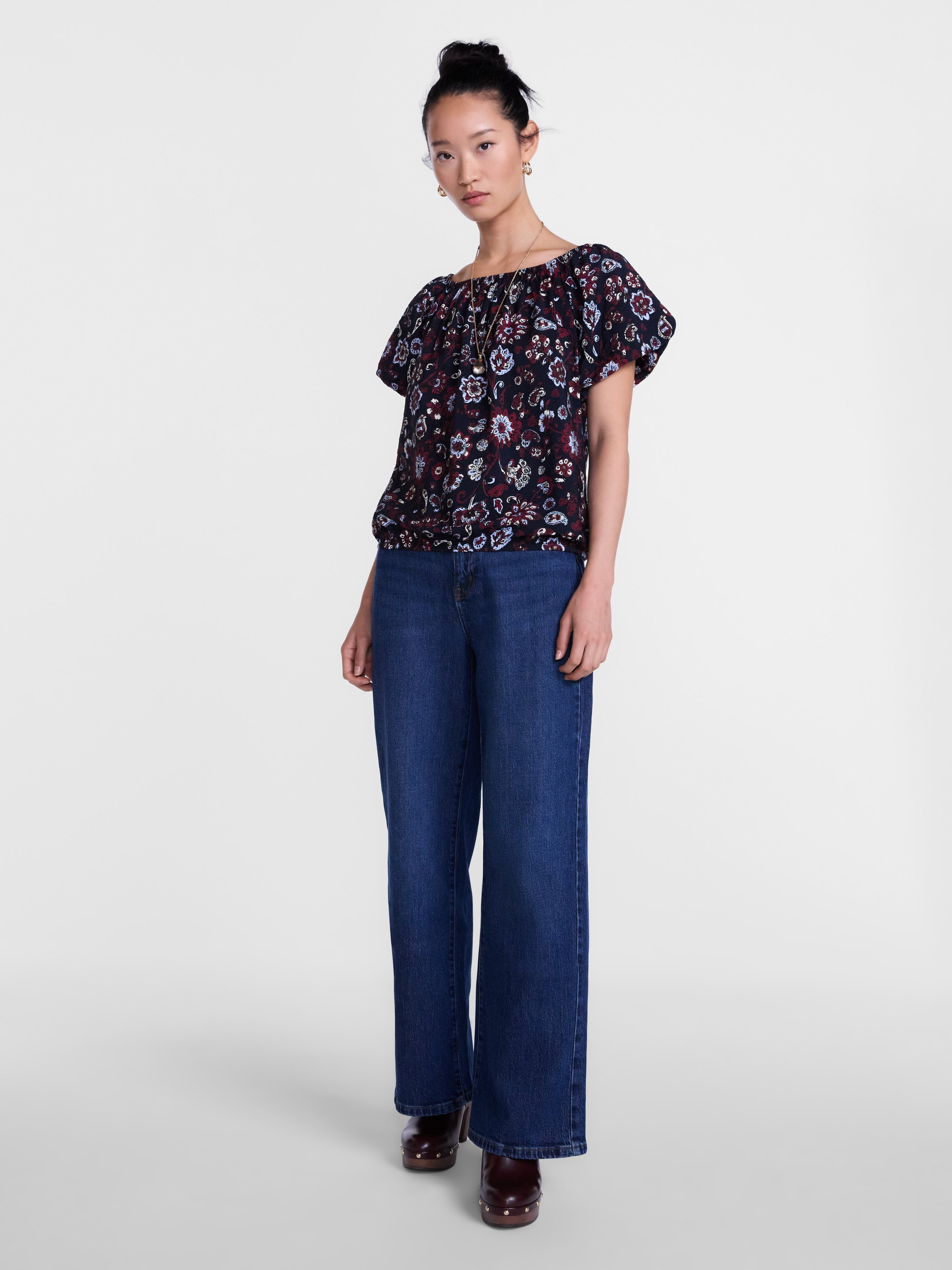 Scenario Women's Puff Sleeve Top, Sizes XS-XXXL