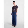 thumbnail image 3 of Scenario Women's Puff Sleeve Top, Sizes XS-XXXL, 3 of 6