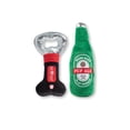 thumbnail image 1 of Juego de juguetes para perros Fringe Plush para botellas y abrebotellas con chirriadores, 1 of 2
