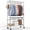 Silver, variant on M MZG Clothes Rack, Portable And Adjustable Freestanding Garment Rack, Suitable for Bedroom & Laundry Room, 15.4" D x 35.1" W x 71.6" H, Black