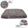 thumbnail image 3 of Geometric Pet Bed, Colorful Round Shaped Sea Stones in Repetitive Pattern Art, Chew Resistant Pad for Dogs and Cats Cushion with Removable Cover, 24" x 39", Charcoal Grey Multicolor, by Ambesonne, 3 of 4