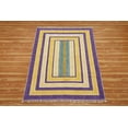 thumbnail image 4 of Casavani Hand Block Printed Purple Cotton Dhurrie Hallway & Kitchen Runner Rug Home Decor Kilim 3x10 feet, 4 of 6