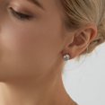 thumbnail image 3 of DIAMONBLISS 14K Real Solid Gold Solitaire Earrings for Women | 14K Yellow Gold Bezel Round Cut Studs | 4 Carat Cubic Zirconia CZ Diamond Simulant, 3 of 5