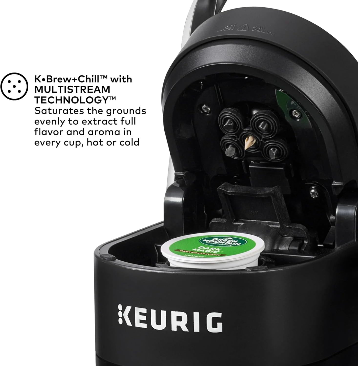 Restored Keurig KBCK87BK K-Brew+Chill Single-Serve Coffee Maker, MultiStream and QuickChill Technology, 70oz. Removable Reservoir, Black (Refurbished)