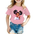 thumbnail image 1 of PMVFHDE Hauts Mignons pour Fille Hauts Tendance pour Fille 2025 Hauts d'Été Mignons Hauts à Manches Courtes pour Filles T-Shirt pour Filles T-Shirt Graphique Mignon à Col Rond Manches Courtes T-Shirt Décontracté d'Été Rose, 7-8 Ans, 1 of 5