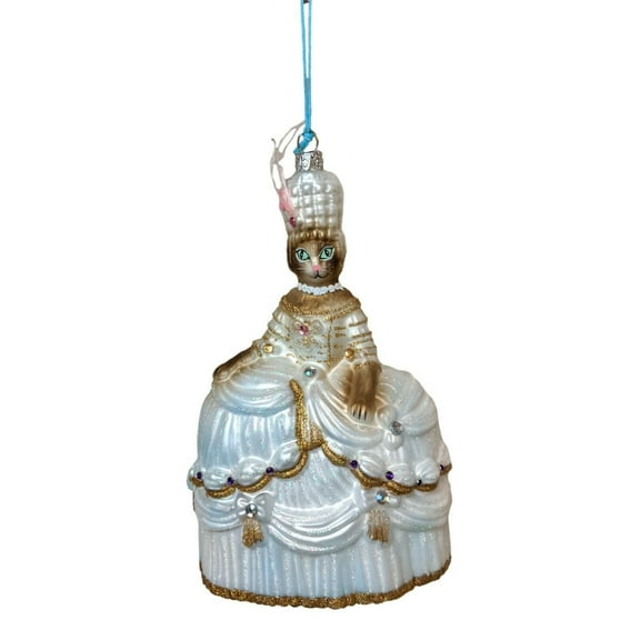 MARIE CATOINETTE French Kitty Nobility Glass Christmas Ornament by Cody Foster