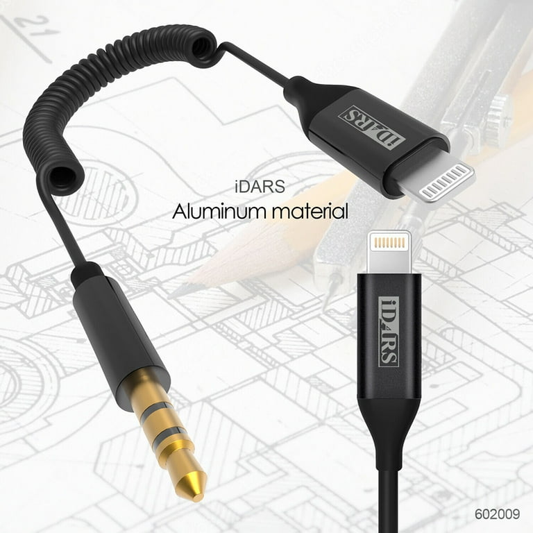 Kakusiga Câble audio lightning vers mini Jack 3.5 mm Mâle - Câble