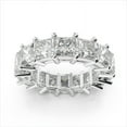 thumbnail image 2 of 3.20 Ct Stunning Princess Cut Natural Moissanite Bands for Women Solid 18K White Gold, 2 of 8