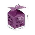 thumbnail image 2 of Uxcell Paper Hollow Butterfly Laser Cut Favor Boxes Candy Boxes for Wedding, Dark Purple 25 Pack, 2 of 6
