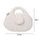 thumbnail image 2 of Bolso de mano portátil de moda nueva personalidad pequeño bolso cuadrado bolso diagonal de cuero artificial blanco, 2 of 5