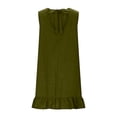 thumbnail image 6 of Bosfbaoi Women's Sleeveless Ruffle Hem Mini Dress, Solid Color Loose Fit Casual Sundress, Soft Breathable Lightweight Dress for Daily Summer, 6 of 9