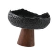 thumbnail image 4 of deevoka Ceramic Dessert Plate Serving Bowl Irregular Decorative Japanese Appetizer Plate Black, 4 of 9