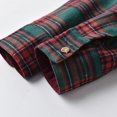 thumbnail image 6 of GobdXE Boys Plaid Long Sleeve Shirt Suspender Pants Outfit Set with Bow Tie formal Wedding Gentleman Suit 1-2 Years,Red, 6 of 9