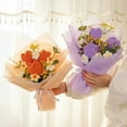 thumbnail image 4 of Tulip Daisy Flower Bouquet Crochet Kit with Yarn DIY Mixed Sunflower Crocheting Kits Knitting Handmake Flowers Beginner, 4 of 7