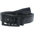 thumbnail image 3 of Marshal Men's Genuine Leather Ratchet Dress Belt With Automatic Buckle Black Buckle5, 46", 3 of 9