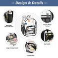 thumbnail image 5 of PVC Transparent Backpacks Clear Backpack for Travel and Outings Planets with Rings Pattern, 5 of 7